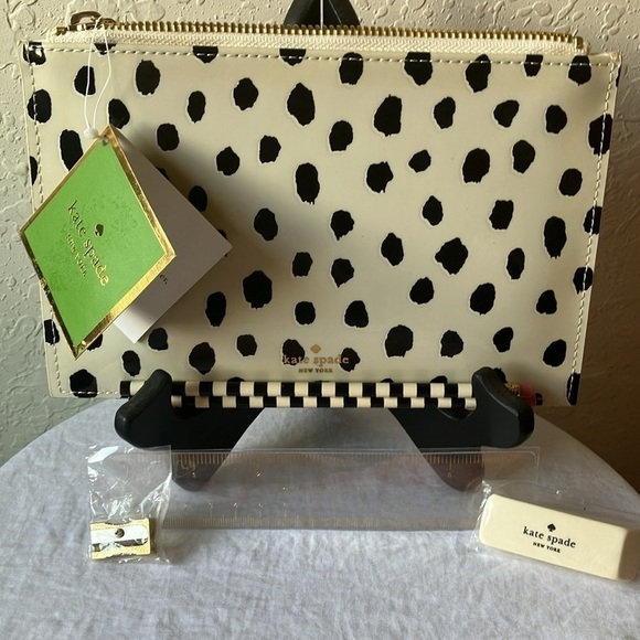 Kate Spade: Pencil Pouch & Strike Gold Sticky Note Set-Lot of 7 - Picture 12 of 16